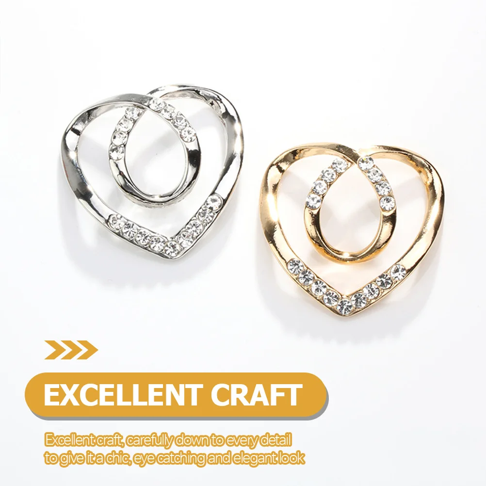 2 قطعة وشاح حريري حلقة كليب تي شيرت كليب مشبك الملابس حلقة التفاف حامل سترة فستان دبوس السحابة سبيكة الإكسسوارات