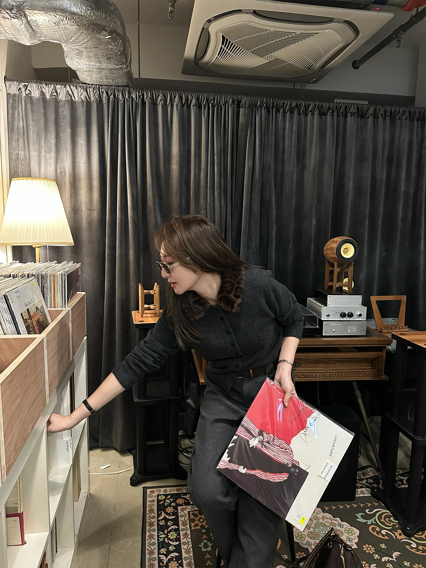 

AIMURSE Leopard Print Woolen Ne Sweater Detachable Fur Collar Warm Long Sve Women's Faion Autumn Winter Knitwear