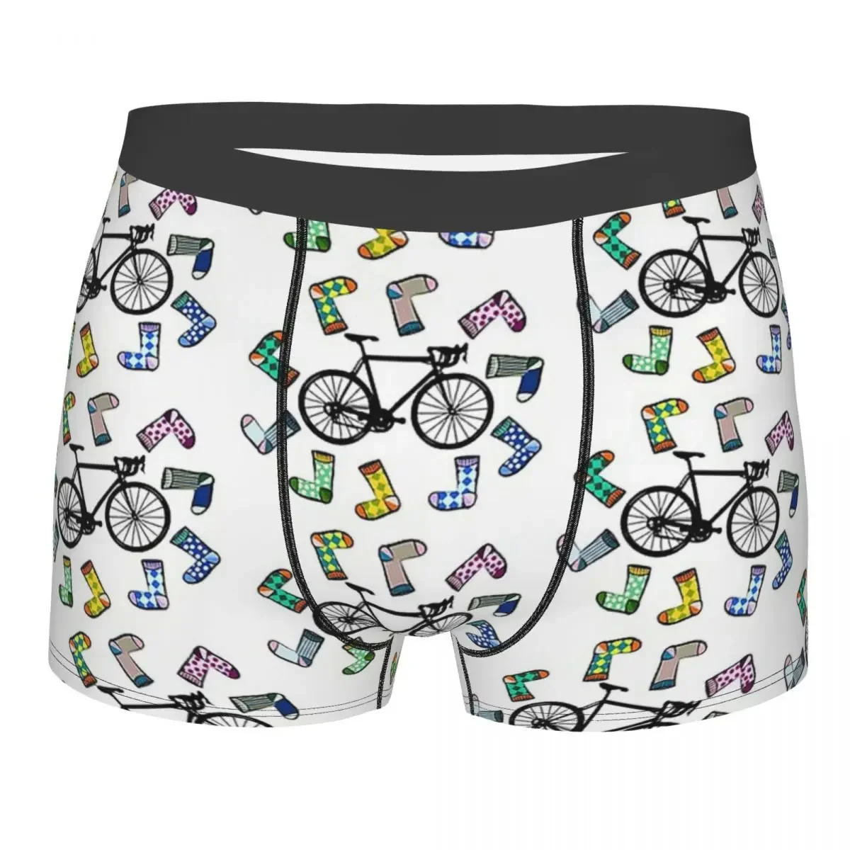 Sock Doping Illustration Bike Biker Cycle Bicycle Racing Underpants Homme Panties Men's Underwear Sexy Shorts Boxer Briefs