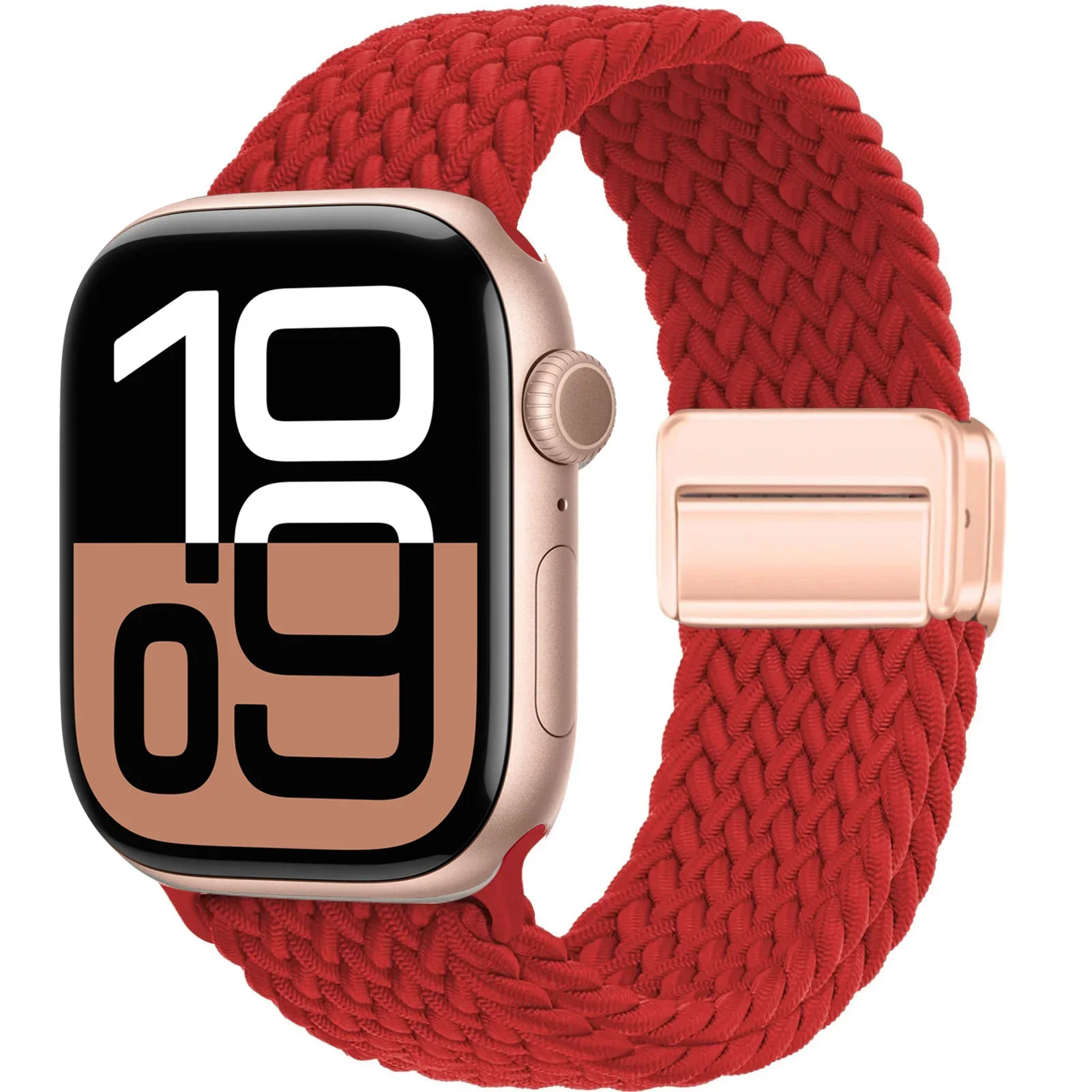 Gevlochten band voor Apple Watch-band 44 mm 40 mm 45 mm 46 mm 49 mm 41 mm 38 Magnetische nylon armband iWatch-serie se 7 6 8 9 10 Ultra 2