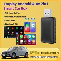 For Mercedes-Benz GLC Series X253 C253 2in1 Wireless Android Auto Adapter Carplay Wireless Plug And Play Carplay Adapter Android