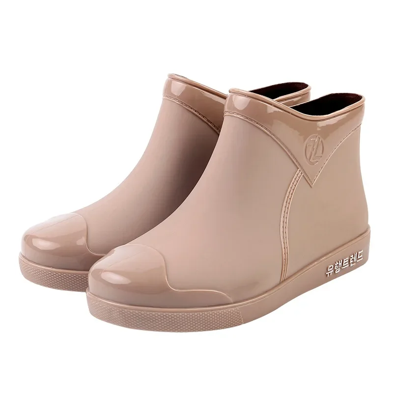 Botas de chuva antiderrapante para mulher, sapatos de água, impermeável, trabalho, moda, 2022