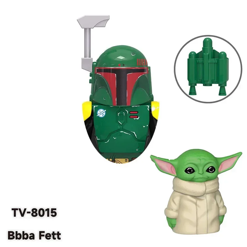 Star Wars Mandalorian Han Solo C-3PO Leia Darth Vader Bbba Fett Block Mini Robot Figure Toy Bricks Assembling Doll