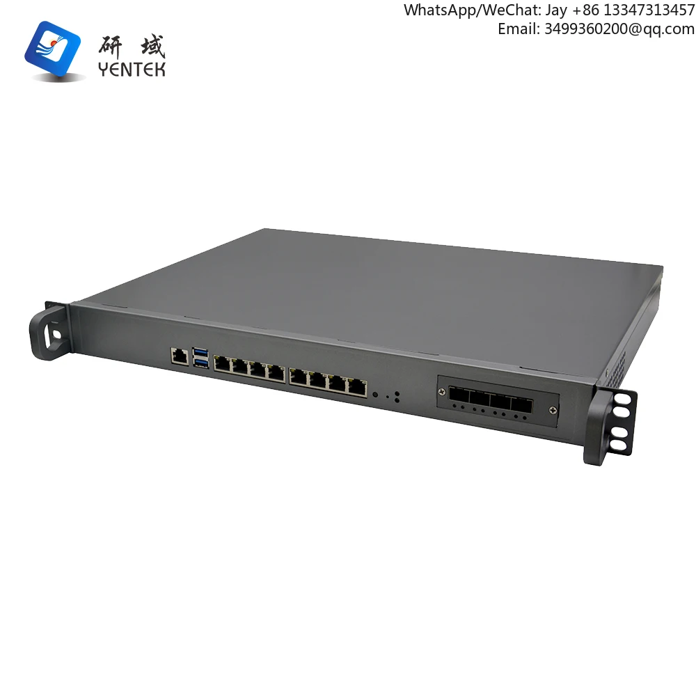 

1U Standard Rack Mount Server LGA1151 I3 I5 I7 DDR4 M.2 NVME WIN10 Linux Ubuntu 8 LAN PCIE Security Firewall Appliance