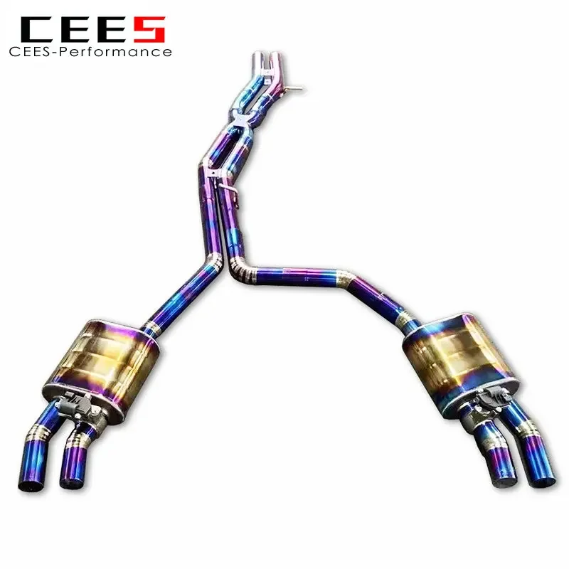 CEES Catback Exhaust For AUDI A8 C8 3.0T 2018-2022  Tuning Valve Muffler Performance Exhaust System Automobile Parts