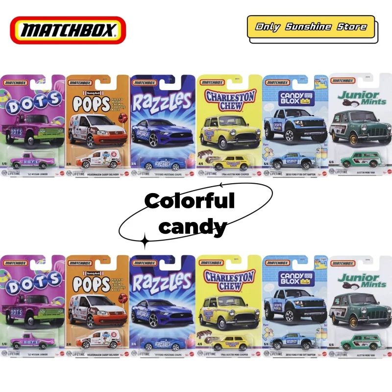 

MATCHBOX 1/64 Candy Series 2025 Asutin Mini Van Ford F150 SVT Ford Mustang Coupe Коллекционные игрушки-автомобили