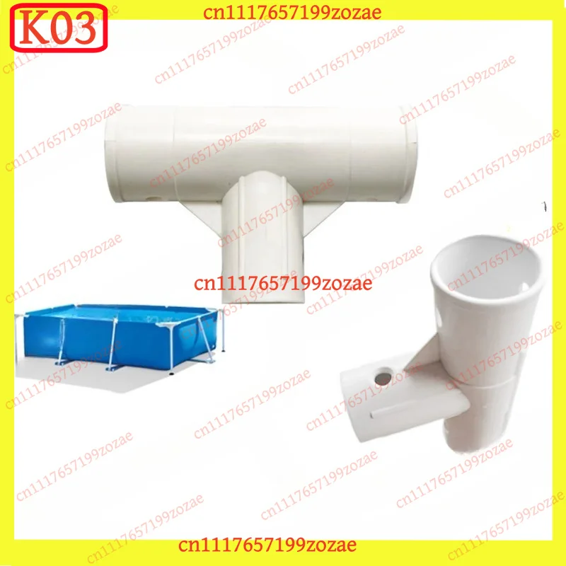 K03 1/2/3/40mm Through Tee Elbow Connector 90/180 Degree 3D Three-Way Pipe Fitting