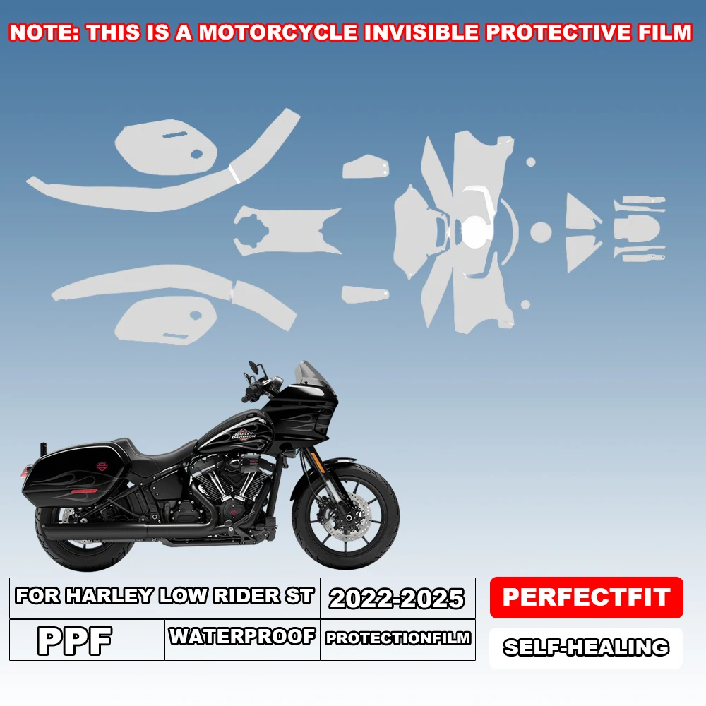 

For Harley Low Rider ST 2022-2025 Paint Protection Film Glossy Clear PPF Anti-Yellowing Anti-Scratch Waterproof Body Guard