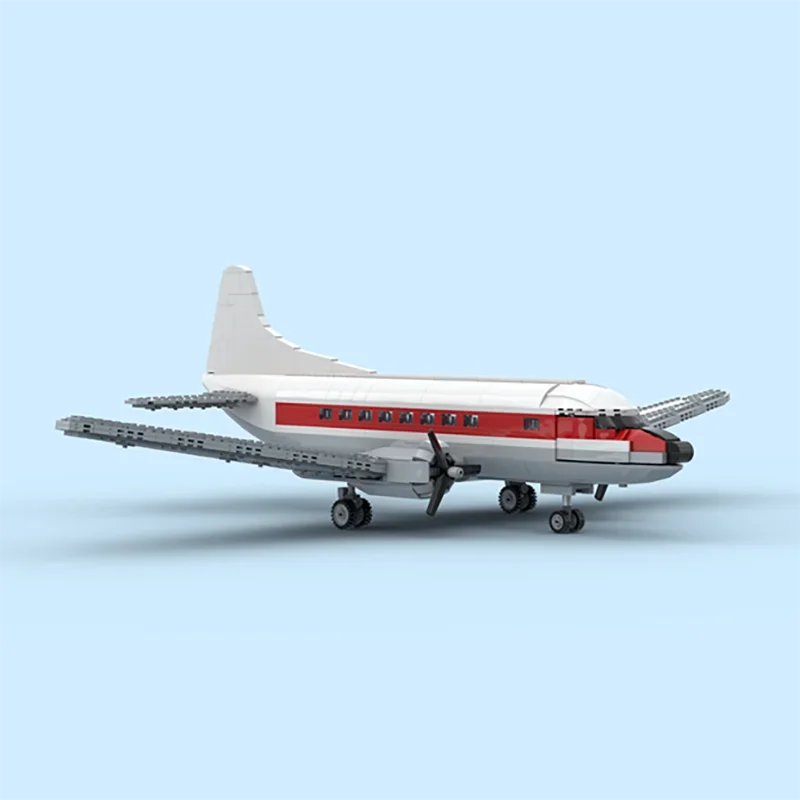 Moc Building Blocks Vintage Commuter Airliner Technology Modular Bricks Model Gifts Christmas Toys DIY Sets Assembly