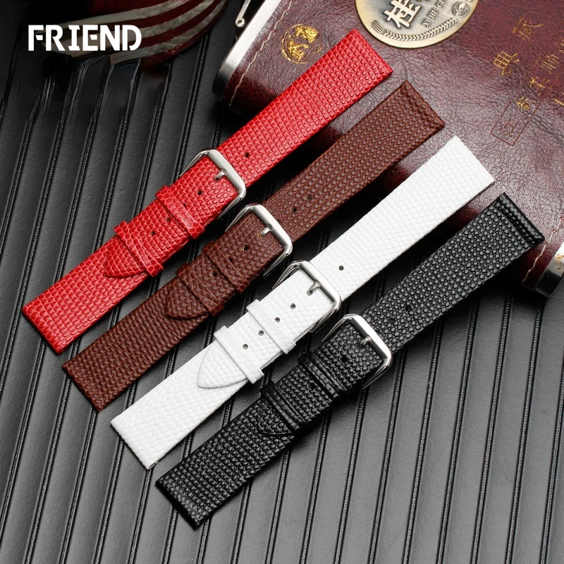 Watchband for Armani Ar11067 Watch Band Lizard Pattern Simple Fashion Lady Leather Watch Strap 8 10 12 14 16 18 20mm