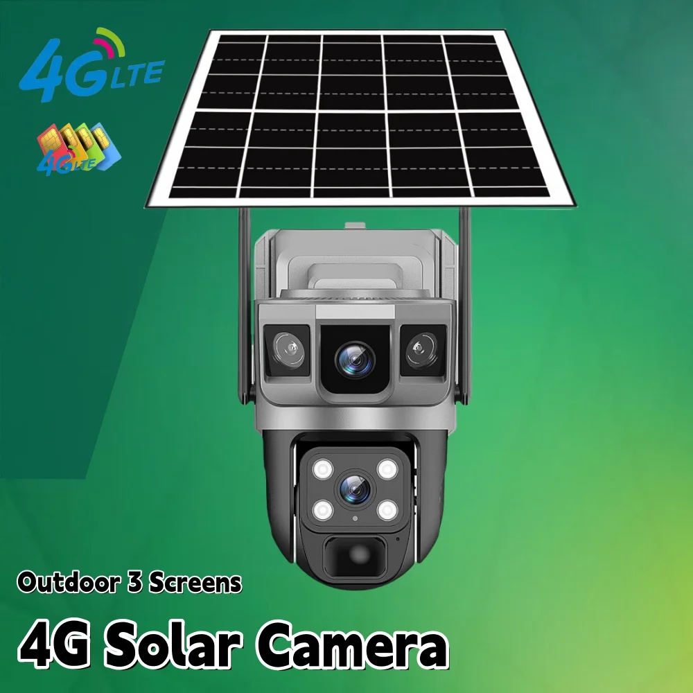 

v380Pro Solar Camera Outdoor 4G Smart Home 12MP PTZ Camera Security Protection Wireless Motion Detection Video Surveillance CCTV