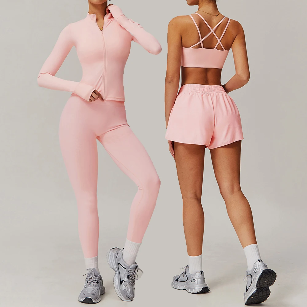 

2 Pieces Sportswear Yoga Set Women's Tracksuits Seamless Gym Set Women Running Workout Long Sleeve Sports Leggings Yoga Clothing