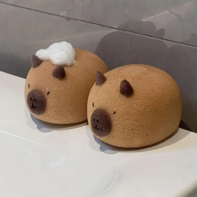 Capybara Bath Sponge Capybara Sponge Ball Comfortable Bath Sponge For Children Cute Cartoon Body Shower Sponge For Boys Girls