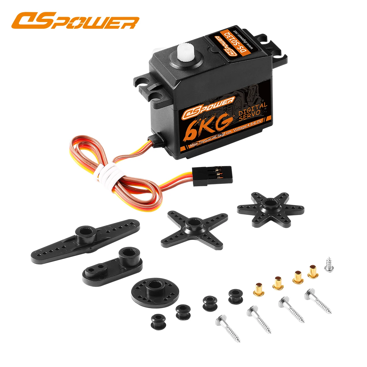 DSpower 6KG Metal Gear Servo digitale a coppia elevata 4.8 ~ 6.0V per 1/10 1/12 RC Car Truck Crawler Wltoys 124018 124019 SCX10 Parte giocattolo