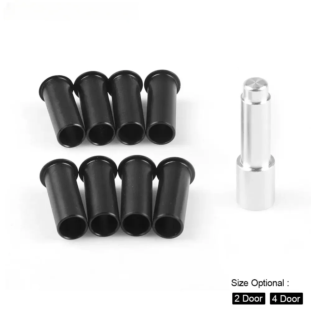 Kit de bagues de doublure de charnière de porte, 1 jeu, adaptées à la Jeep Wrangler JK 2007-2018 2007-2018, remplacement de bague de charnière à 4 portes