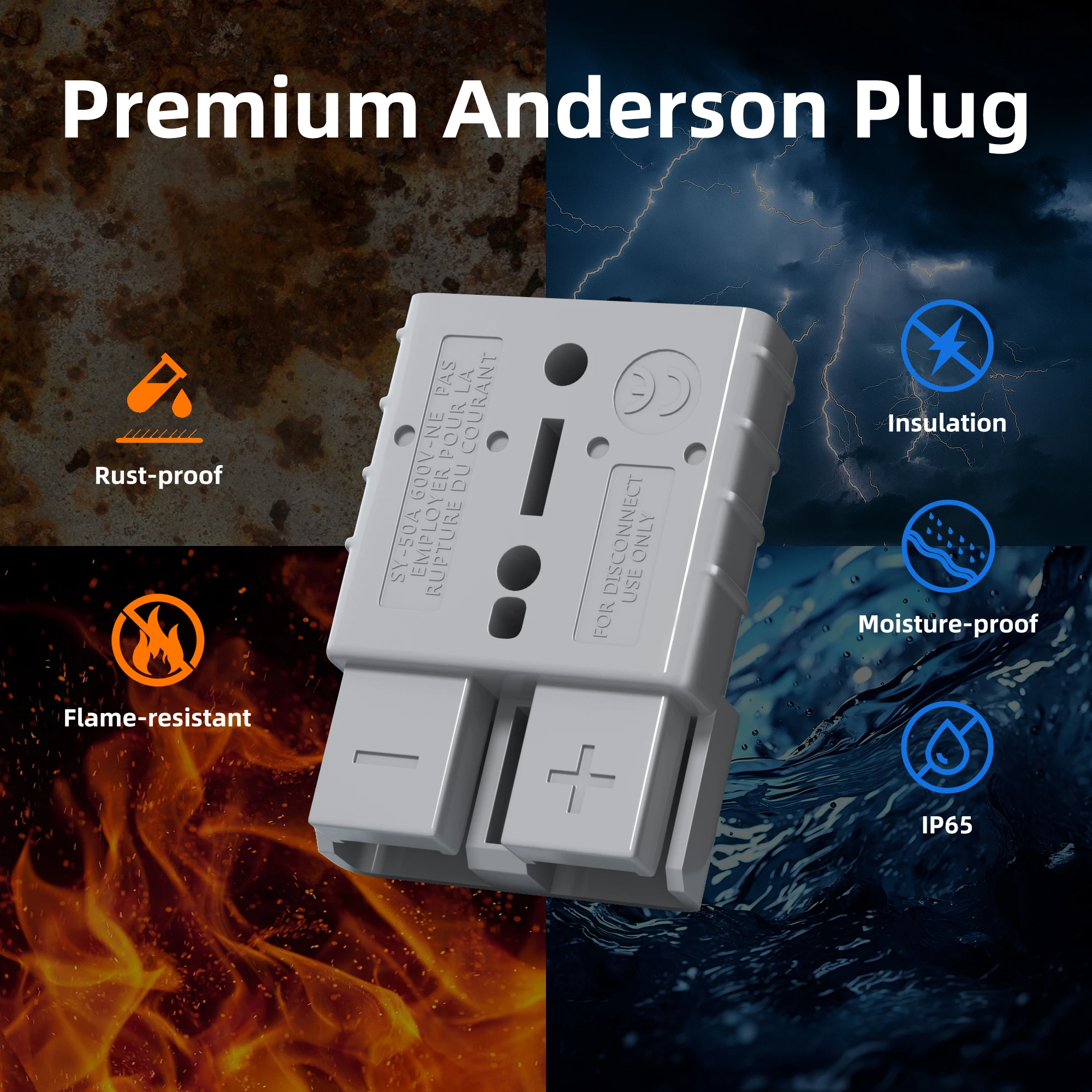 Starlink Mini Power Cable 50A Quick Disconnect Adapter to DC Female Plug Starlink Mini Cable Quick Connect with 10A Fuse Holder