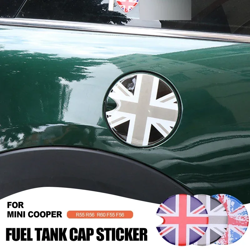 For MINI COOPER ONE F55 F56 R55 R56 R60 COUNTRYMAN CLUBMAN Oil Fuel Tank Cover Decorative Shell Sticker Cover Decals Union Jack