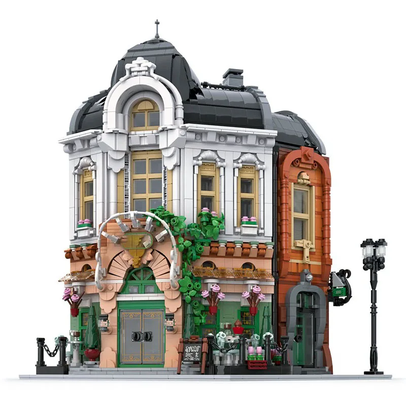 Medieval Castle Model Moc Building Bricks Cafe Fleur Model Technology Modular Blocks Gifts Christmas Toys Sets Assembly