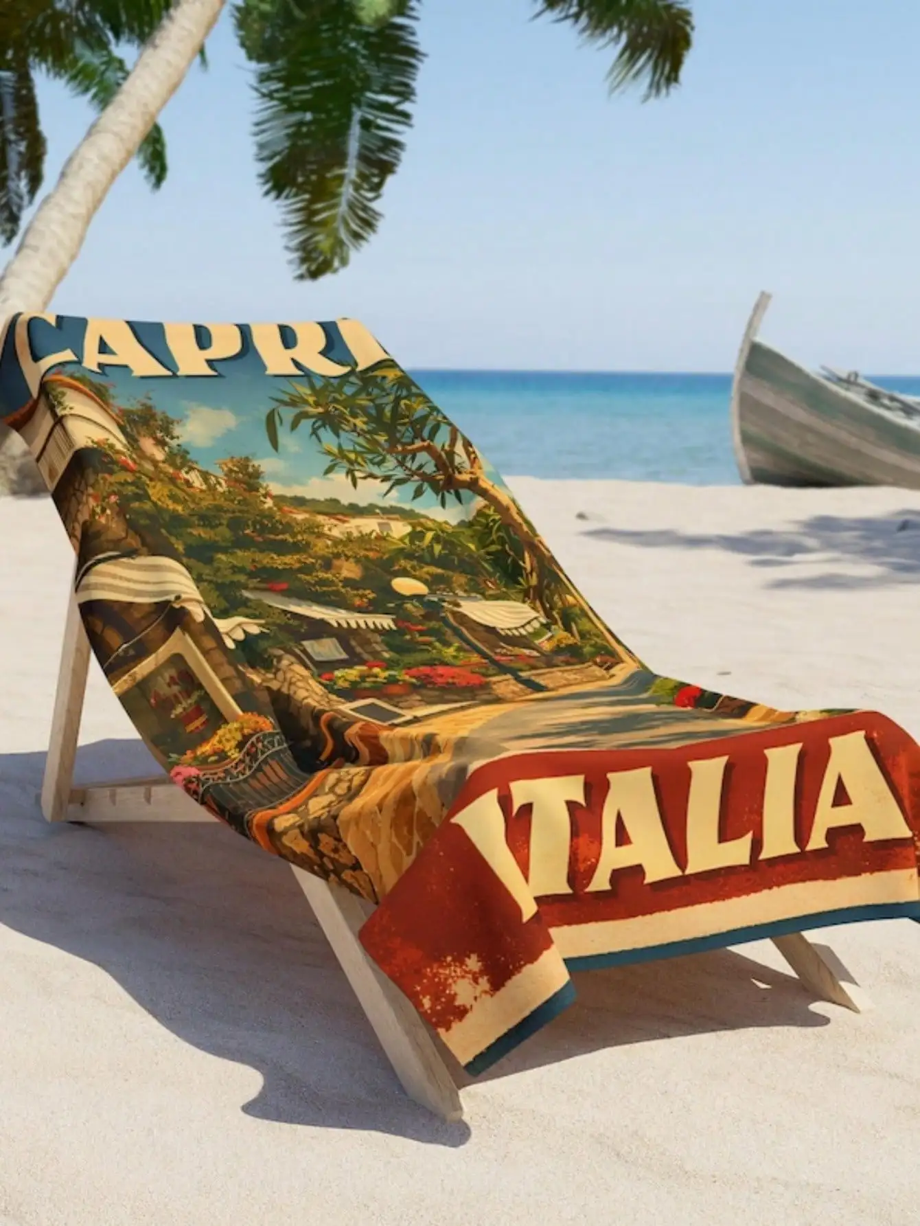 

Capri Italy Vintage Travel Italian Beach Towel Nautical Coastal Resort.JPG312g Printed Multi-Purpose Large Size Beach Towel, Swimming Pool Towel Sofa Blanket Camping Mat, Holiday Fitness Four Seasons Picnic Mat Shawl Yoga Mat, Beach Travel Home Universal,