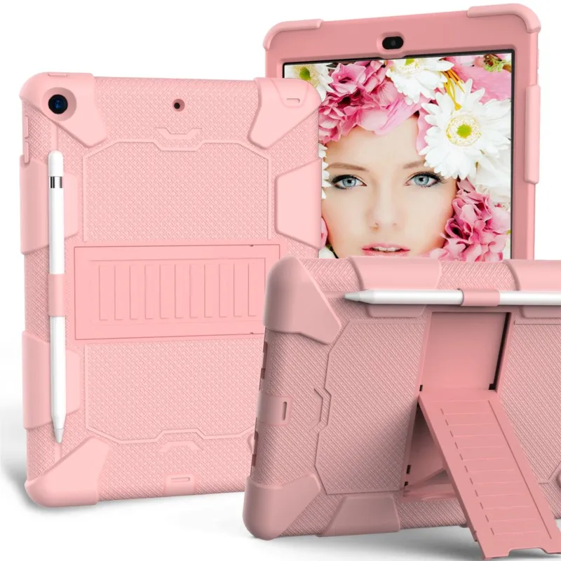 Case For Ipad 10.2 Inch 2019 2020 2021 With Pen Slot Shock Proof Full Body Kids Children Safe Non-toxic Tablet Cover