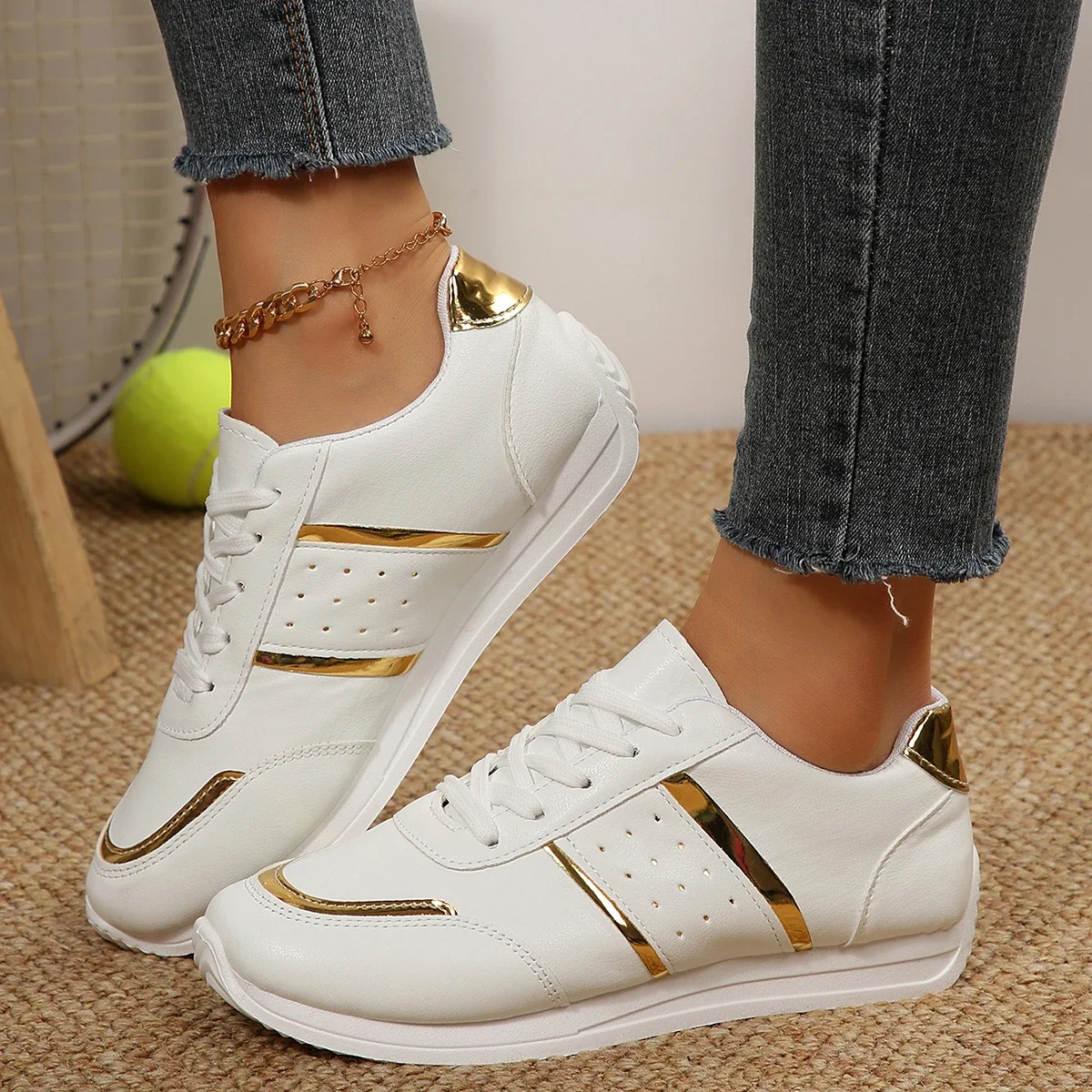 Women Casual Sport Sneakers Athletic Tennis Loafers Skateboard Vulcanized Shoes Woman Platform Elegant Fashion Basketball Shoes