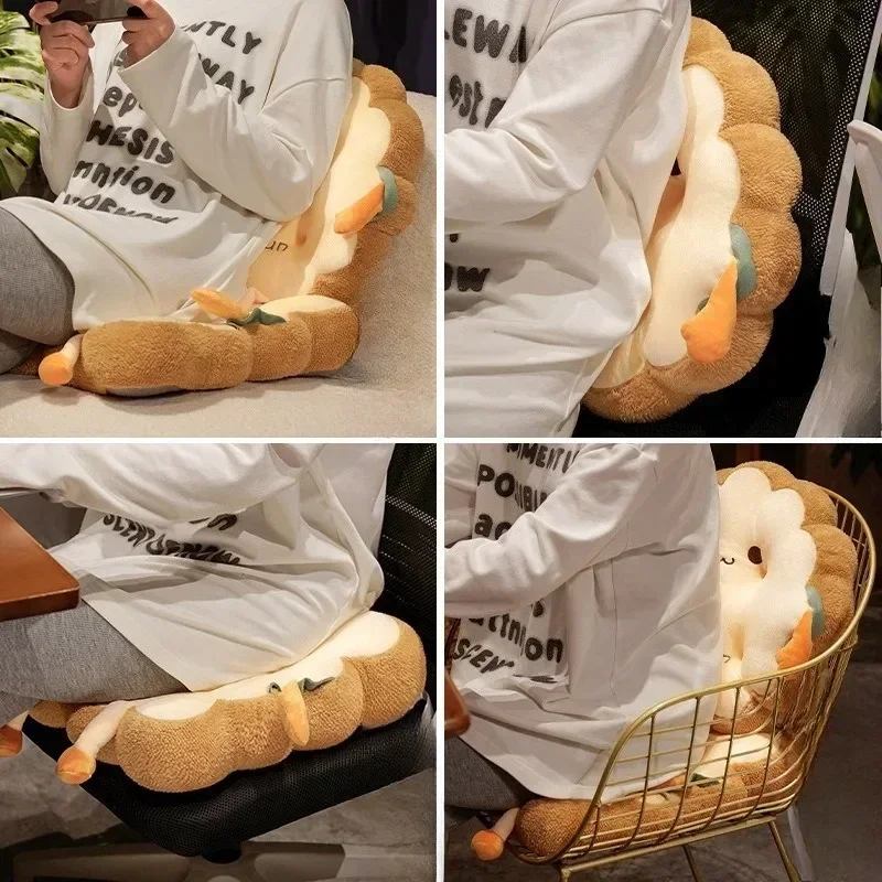 

Мягкая подушка для сиденья в форме тоста, толстая, для офисного кресла, автомобиля, дома, всесезонная, для комфортного длительного сидения