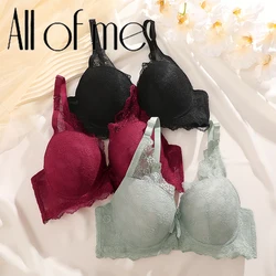 Floral Lace Bralette Girls Non-Wire Push Up Bras For Women Soft Sexy Intimates Brassiere V-neck Lingerie Female Underwear ﻿