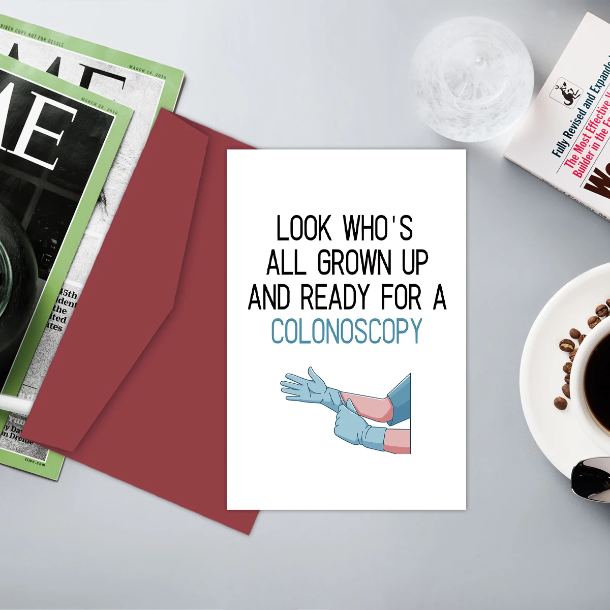 بطاقات مزحة عيد ميلاد مضحكة ، طبيب مثير للاهتمام لإجراء الفحص للعائلة ، بطاقات مضحكة شقية للأخت والأخ #5