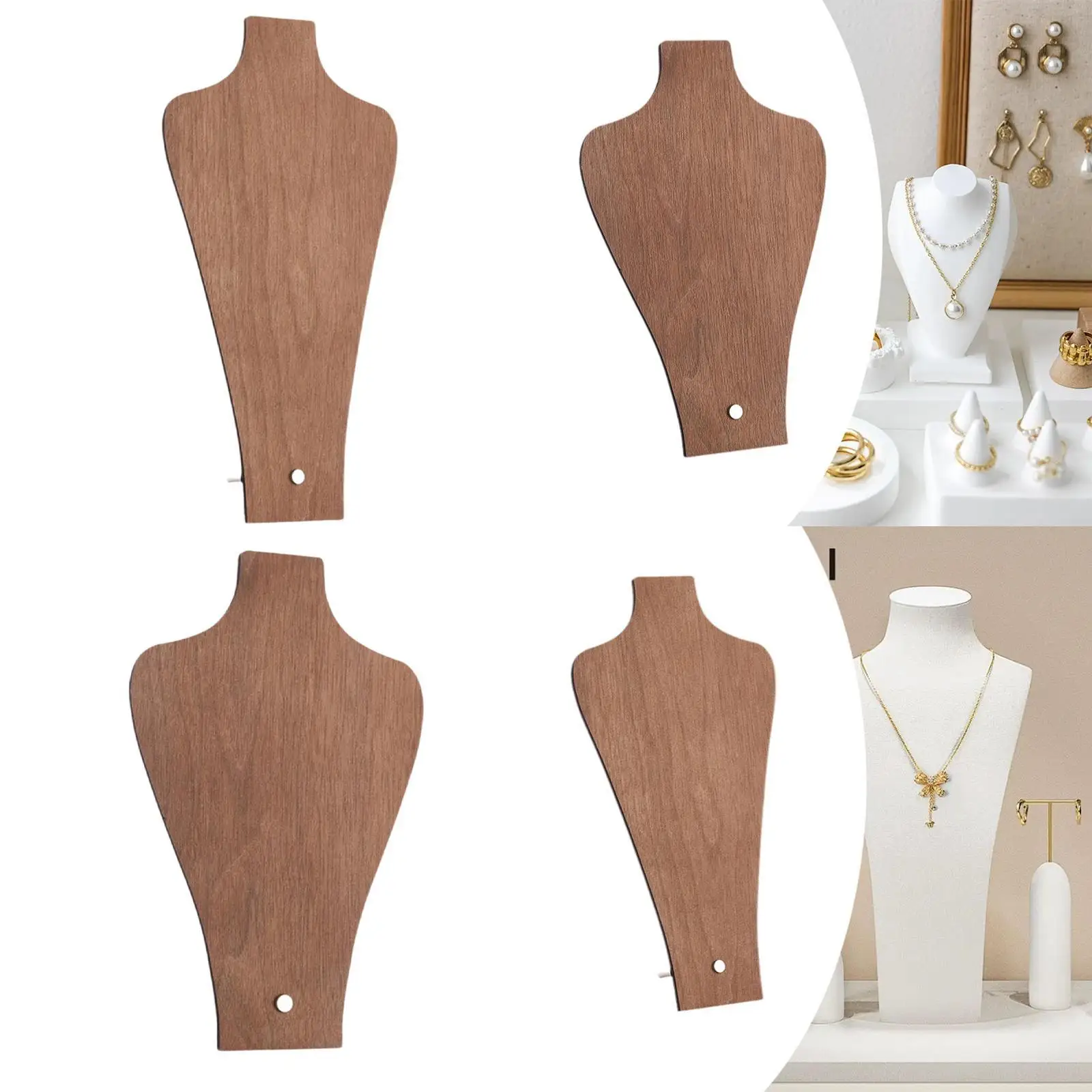 

Necklace Display Bust Stand Jewelry Organizer for Show Easel for Showcase Retail Store