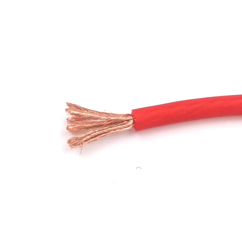 Wholesale High Quality Audio Battery Power Connector Silicone Wire 0GA 2GA 4GA 6GA 8GA 10 AWG Red Pure Copper OFC Cable