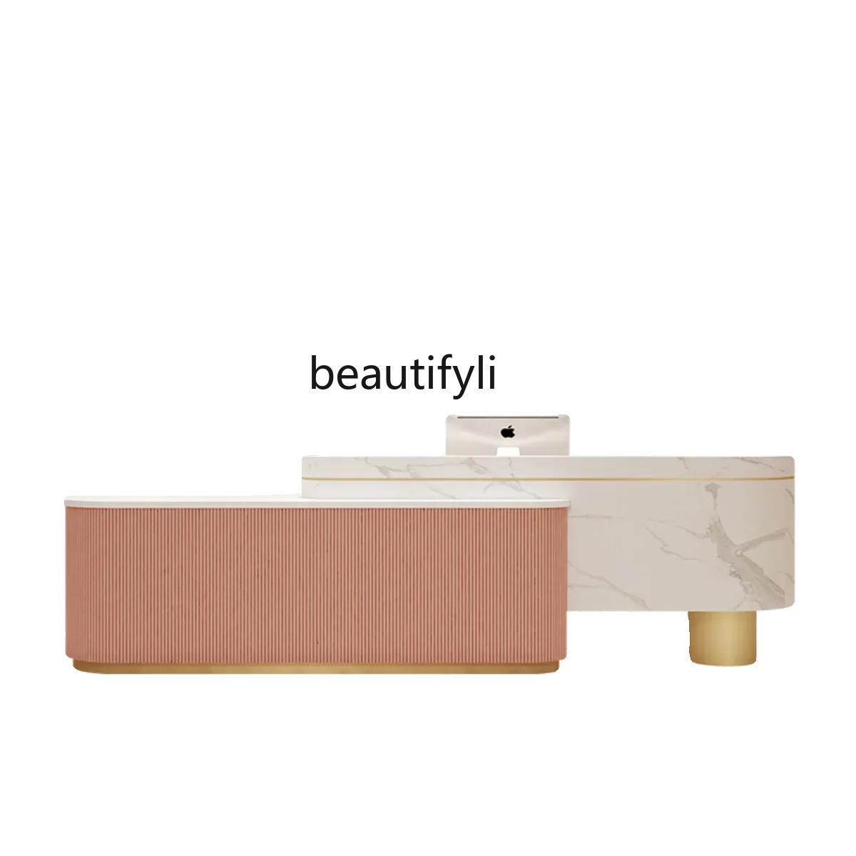 

Light luxury beauty salon checkout page clothing store bar counter modern company arc multi-functional reception desk