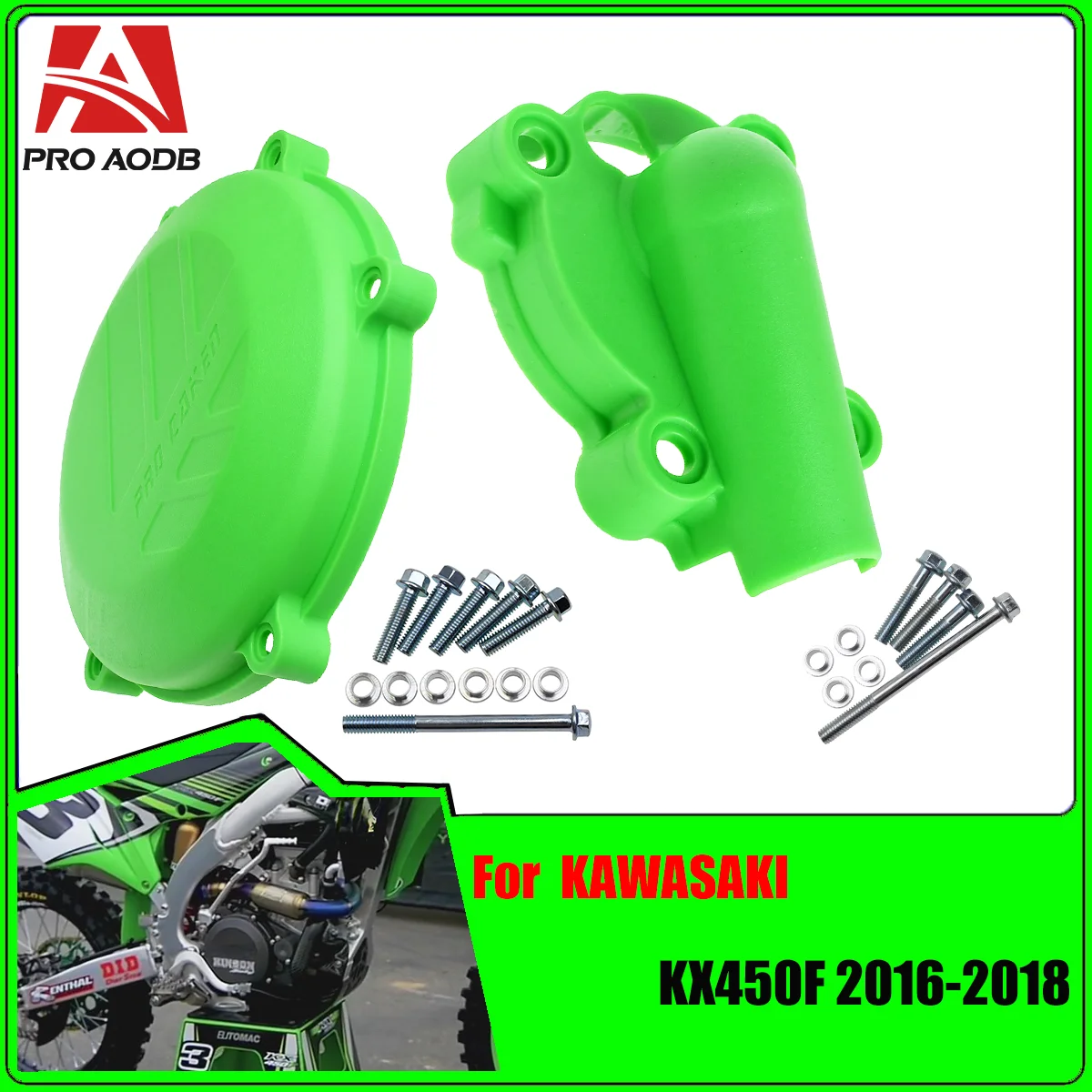 

Motorcycle plastic clutch water pump two-piece protective cover For Kawasaki KX450F KX 450F KXF450 2016 2017 Enduro Dirt Bike