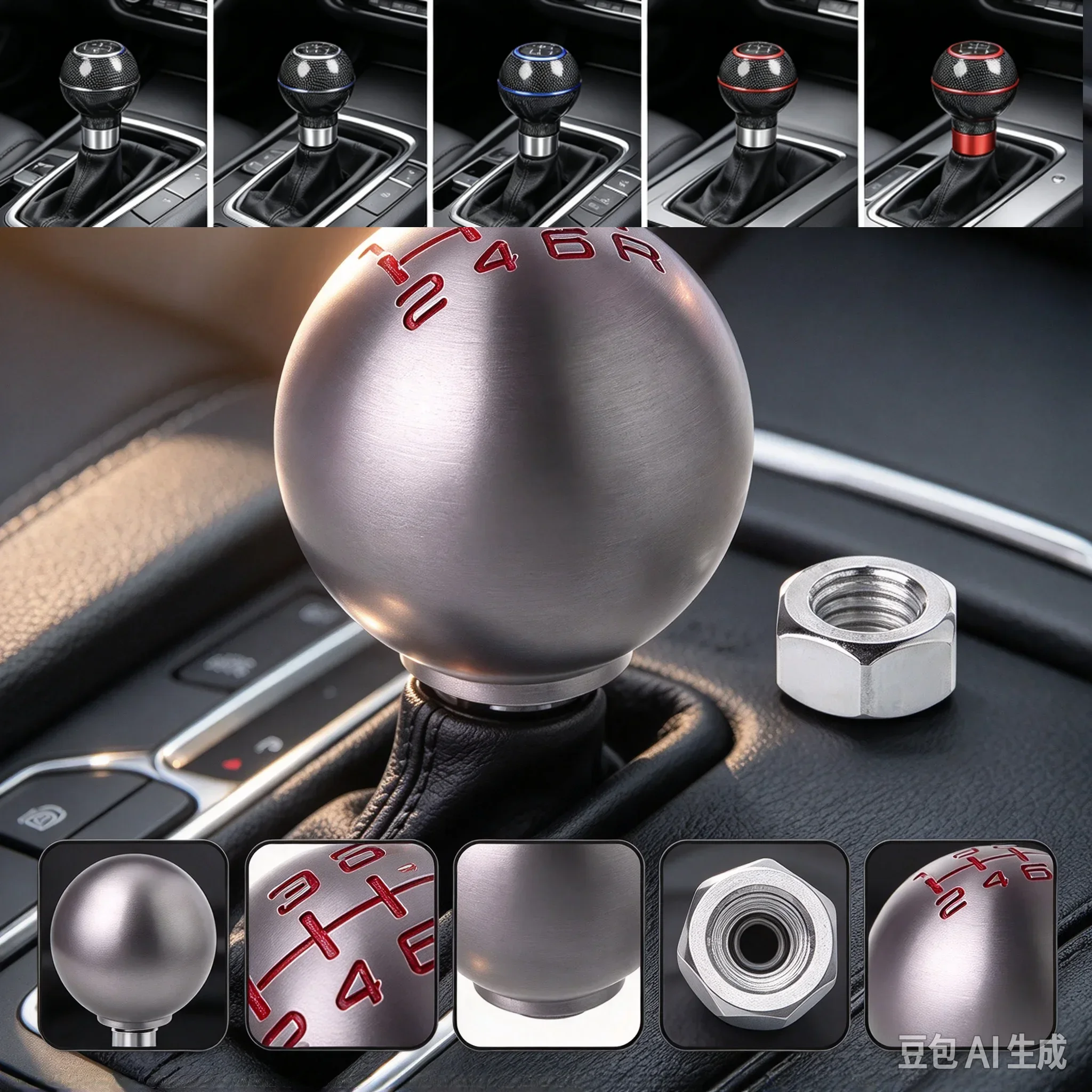 5 6 Speed 5R 6R Car Aluminum Ball Shape Gear Shift Knob Shifter Lever MT Fit For Honda Civic City FD2 FN2 EP3 TYPE R DC2 DC5