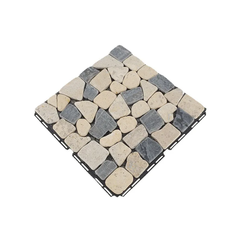 Interlocking Pabble Stone Tiles/Garden Tile/Quick Flooring Solution for Indoor/Outdoor Deck Tile