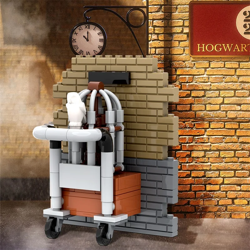 

MOC Platform Nine and Three Quarters Model Building Blocks Magic Academy Train Station Assembled Bricks Toys Kids Birthday