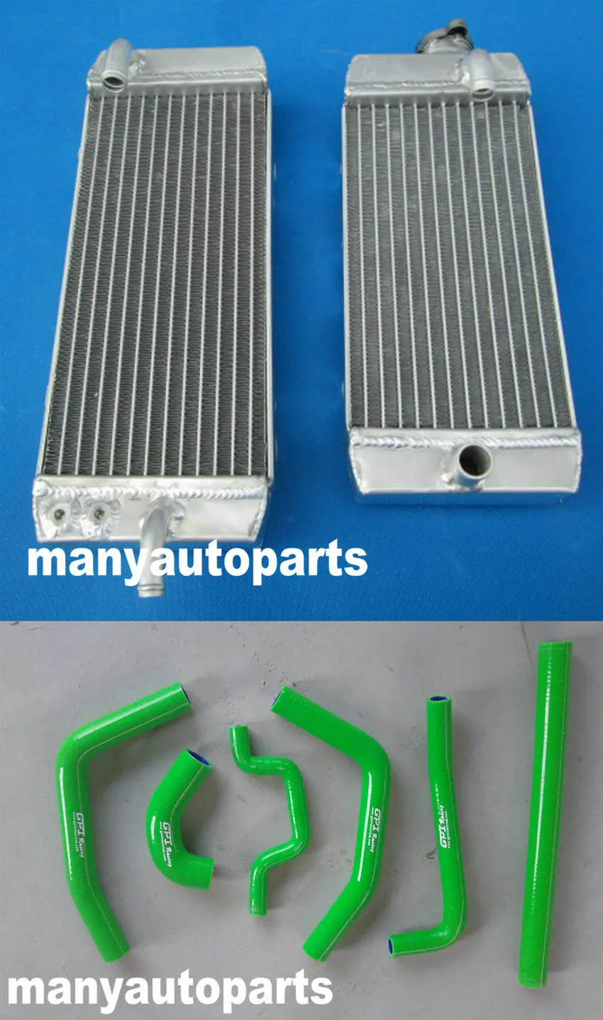 

Алюминиевый радиатор + ЗЕЛЕНЫЙ ШЛАНГ ДЛЯ KAWASAKI KXF250 KX250F KX 250F 2011 2012 2013 2014