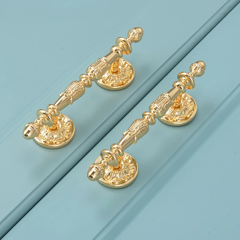 Elegant Golden Knobs & Handles, French Provincial & Shabby Chic, for Cabinets, Cupboards, Furniture view 3