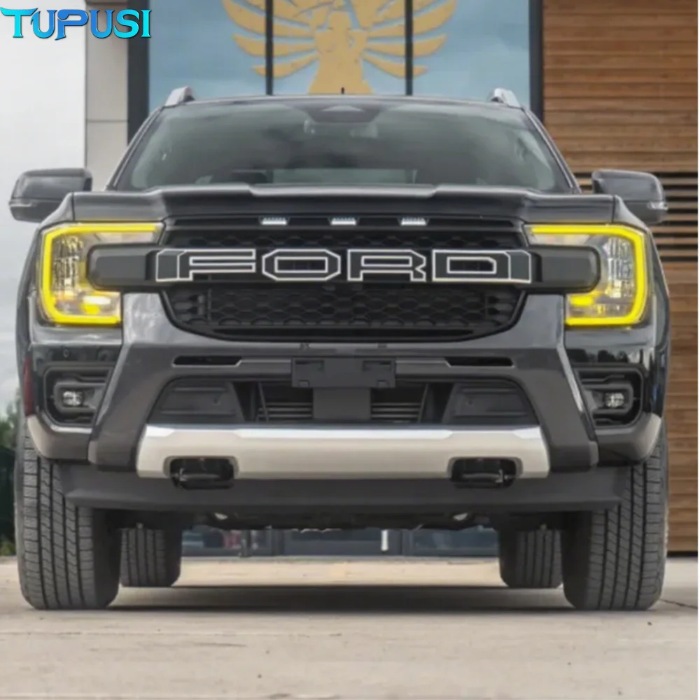 

Янтарно-желтый дневные ходовые огни высокой яркости, обновление drl для Ford Ranger T9, светодиодный чип-модуль DRL, матричная фара 2023 2024