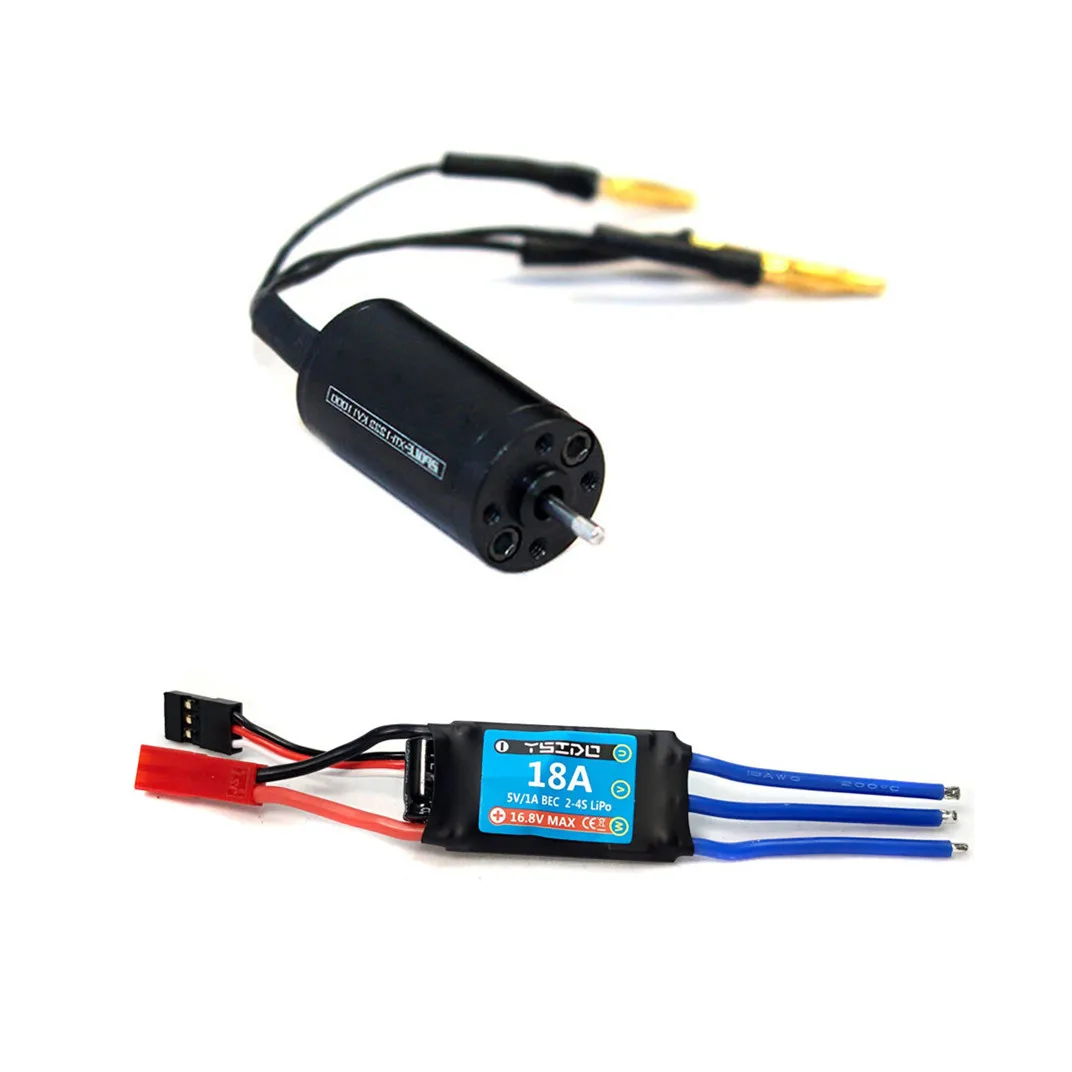 18A ESC + 1222 11000KV 2 polos Motor sin escobillas RC piezas de coche Accs juguetes camiones tanques sin escobillas para 1/28 1/32 RC coche motocicleta