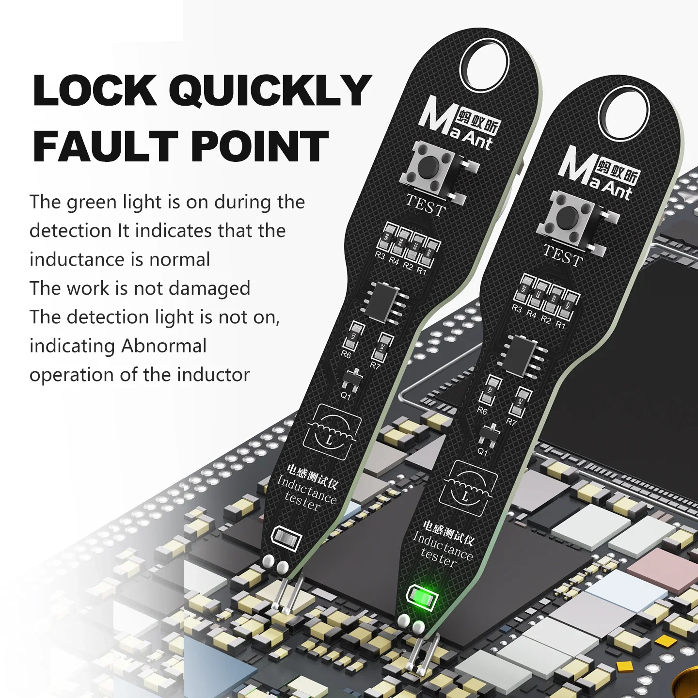 Inductance Tester Electromagnetic Induction Quick Investigation High Precision Strong Stability Motherboard Coil Tester