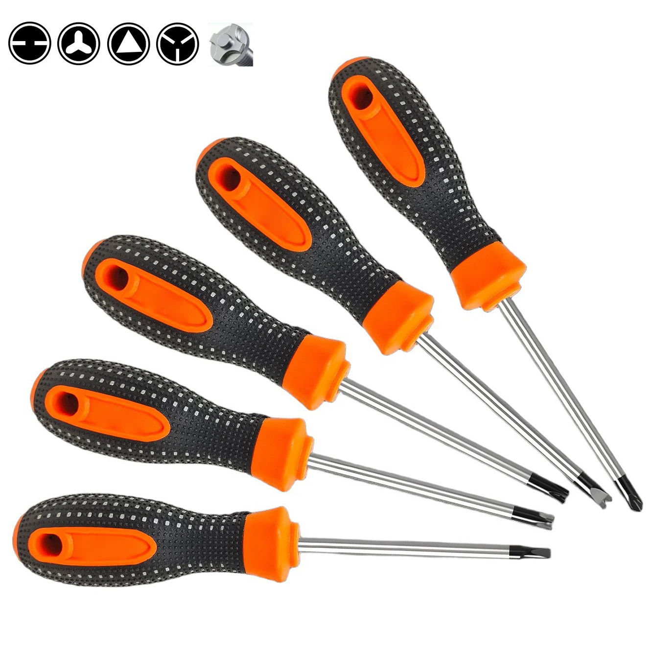 

Набор отверток специальной формы, 5 шт., Y-образные, треугольные, U-образные отвертки с сильным магнитным наконечником и нескользящей резиновой ручкой для домашнего ремонта