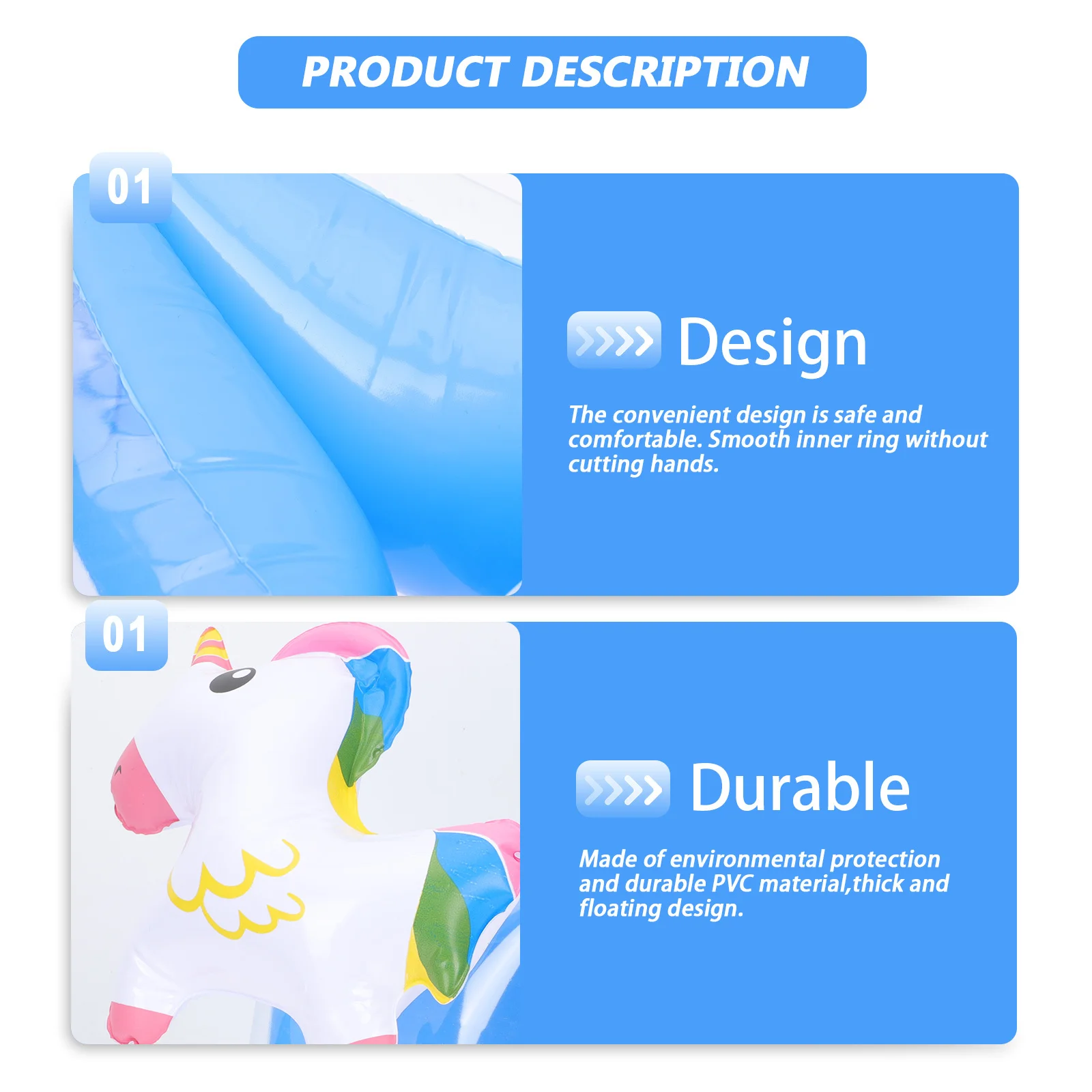 

2Pcs Arm Floaties Inflatable Floater Sleeves Cartoon Design for Swimming Pool Party Safe and Durable PVC Material Floating