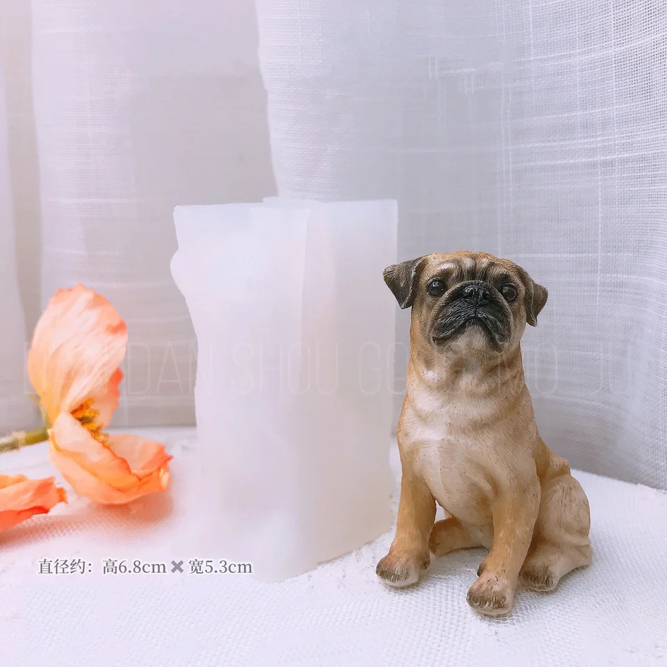 Yeeda Moule à bougie pour chien | Jolis petits moules à savon Golden Retriever | Moule à bougie 3D faire des bougies d'aromathérapie, des ornements en résine, des décorations en plâtre, du