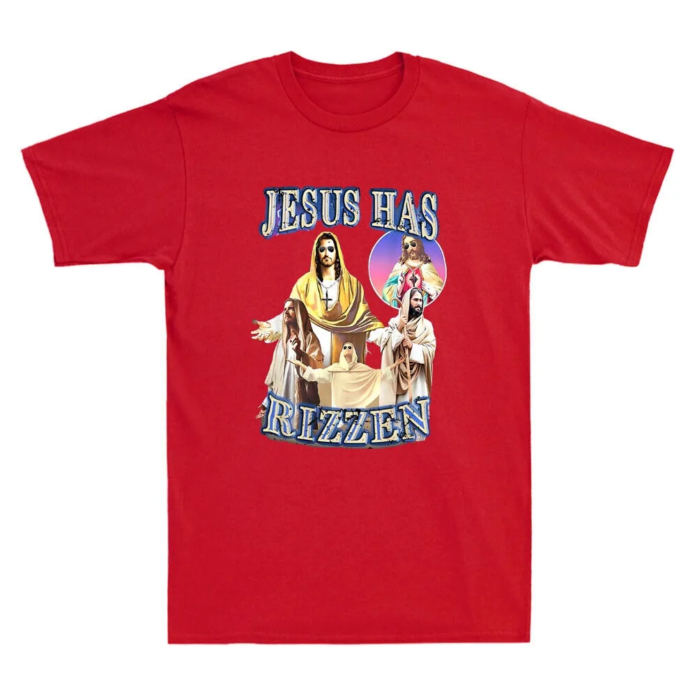 Jesus Has Funny Jesus Design Humor Christian Gift Vintage Men's 100% CottonT-Shirt Tops image 3