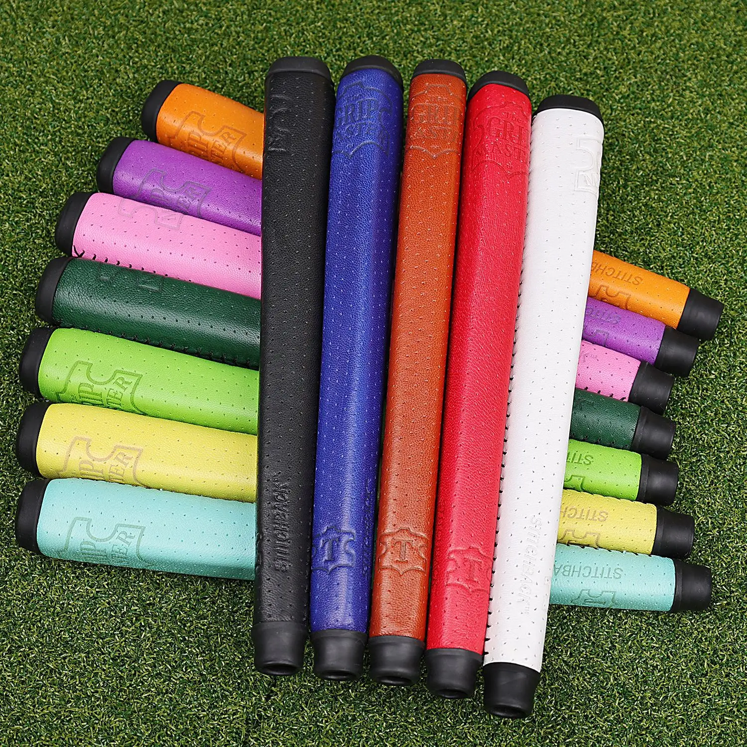 The Grip Master Leather golf putter grip. Leather perforated putter grip