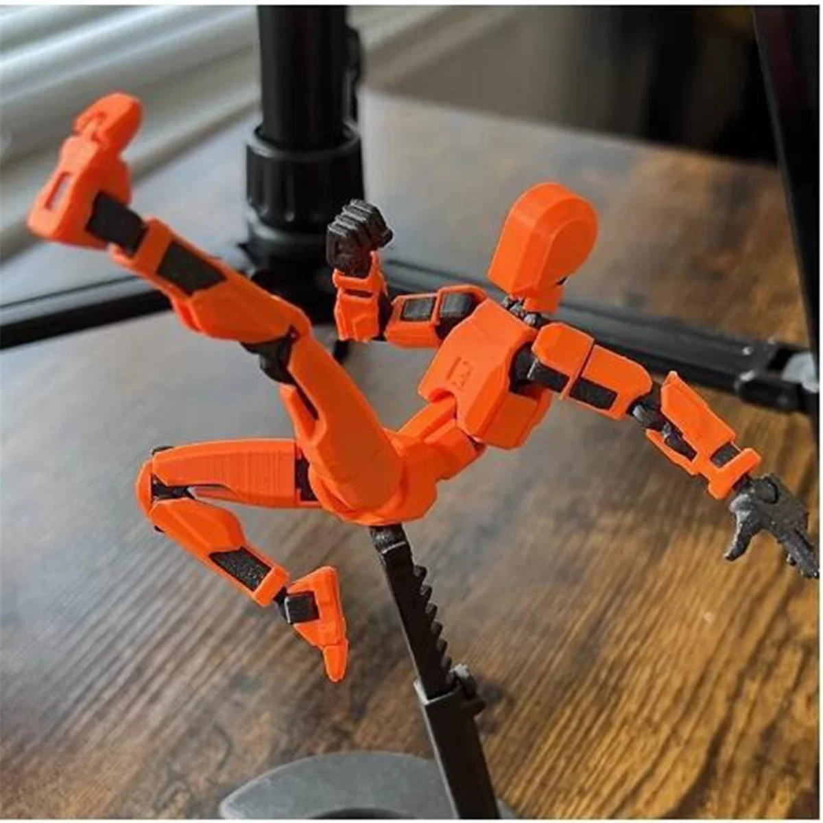 Melhor boneco de ação de robô, impresso em 3D com articulação completa para animação de parada de movimento vermelho