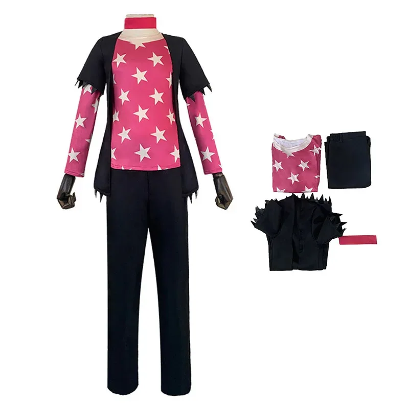 

Anime Helluva Boss Octavia Cosplay Costumes for Women Men Adult Pink Polka-dot Blouse Vest Necklace Gloves Hat Outfits Halloween