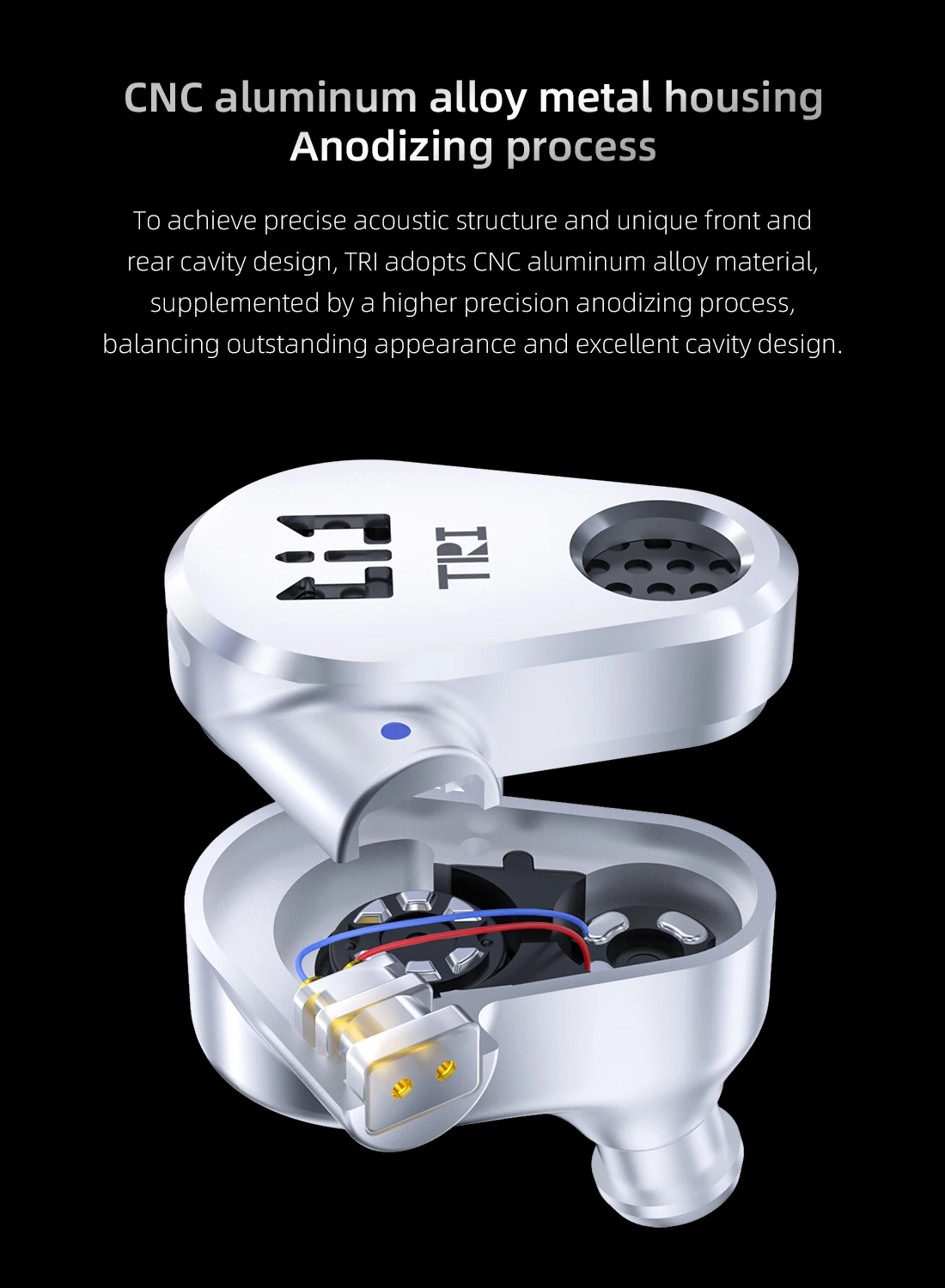 TRI DRACO-auriculares con Cable y controlador dinámico Dual para Monitor de oído, cascos con Cable de cobre Chapado en plata, HiFi, estéreo, IEM
