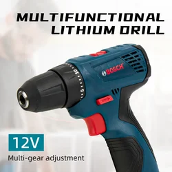 Bosch Professional Electric Drill GSR120-LI 12V Cordless Electric Hand Ideal for Home DIY Multi-Function Screwdriver Power Tools