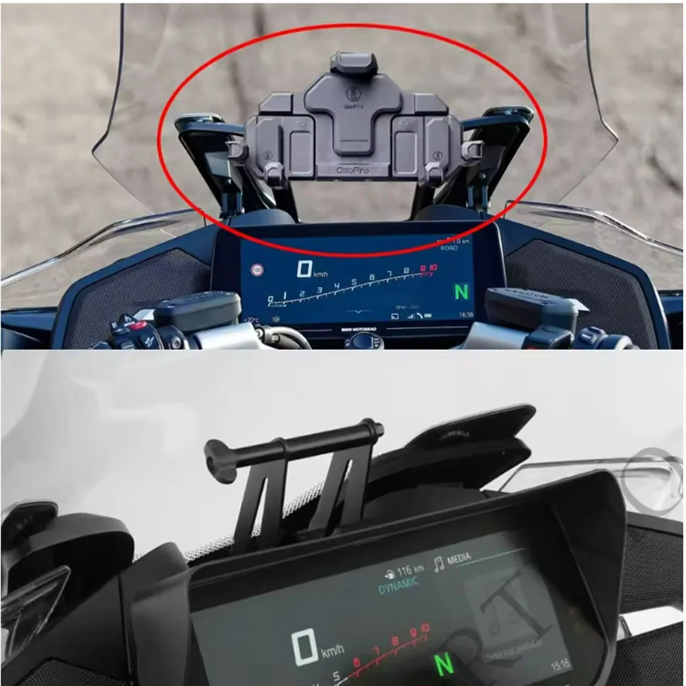 R1250RT For BMW R 1250 RT 2021 2022 2023 2024- NEW Motorcycle Accessories GPS Navigaton Phone Holder Adapter 12mm Diameter Brack